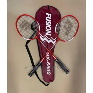 Pair of Badminton Racket Fusion GX-6500 Steel Shaft With Bag.