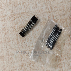 Set of 6 Darts Shaft Nylon Spiral Short Black/White.