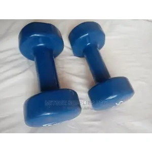 A Pair of Rubber Coated Dumbbells 10LB(4.54kg).