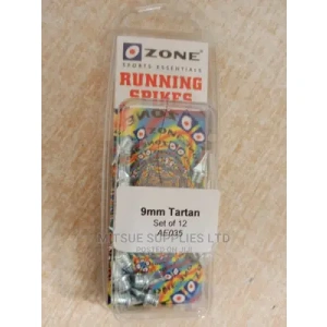 Zone Athletic Spike Nails 9mm Tartan (Set of 12).