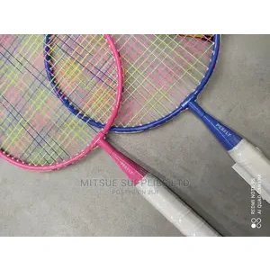 A Set of 2 Badminton Racket and 2 Shuttlecock for Kids.