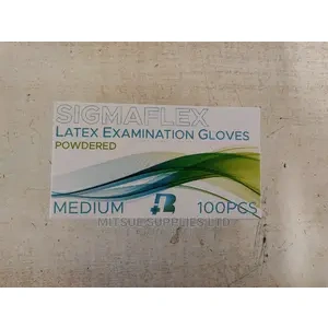 Pack of 100 Sigmaflex Latex Examination Gloves.