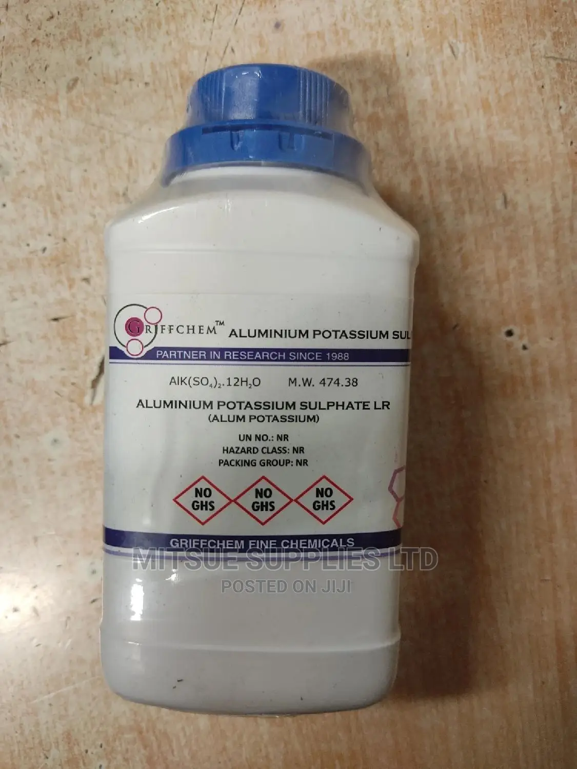 Aluminium Potassium Sulphate Dodecahydrate 500G.