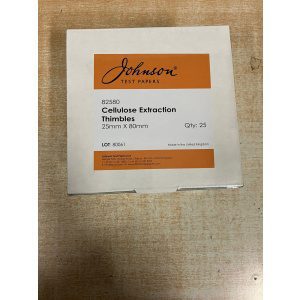 Extraction Thimble cellulose 25X80Mm (JOHNSON) code 82580.